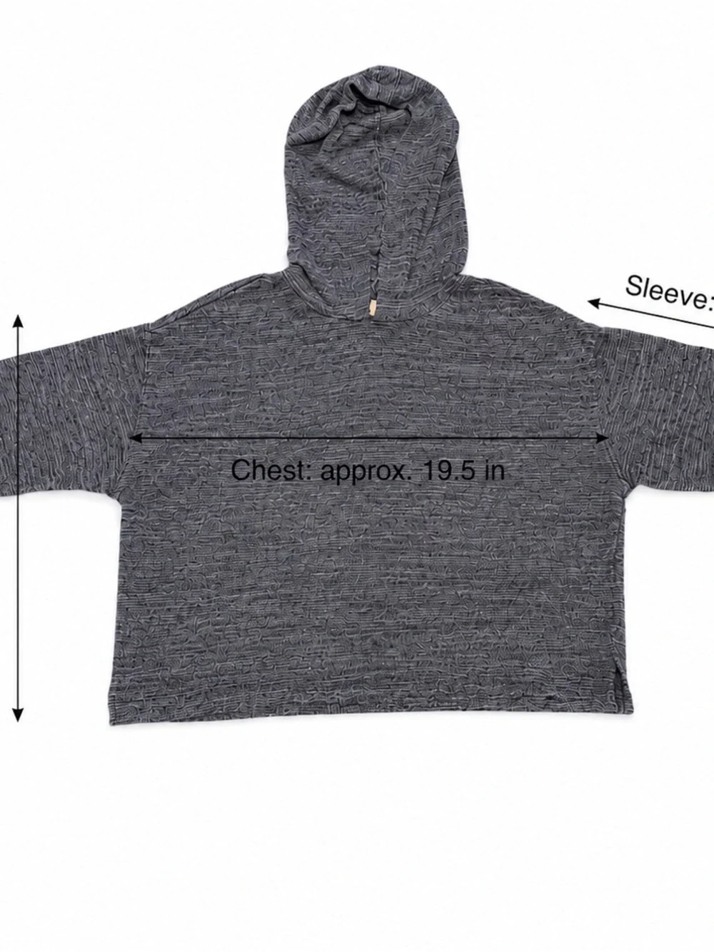 Old Navy Girls L 10-12 Charcoal Heathered Knit Pullover Hoodie